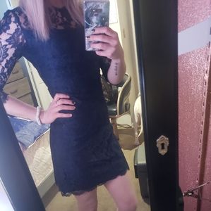 Classy an sexy lace royal blue dress